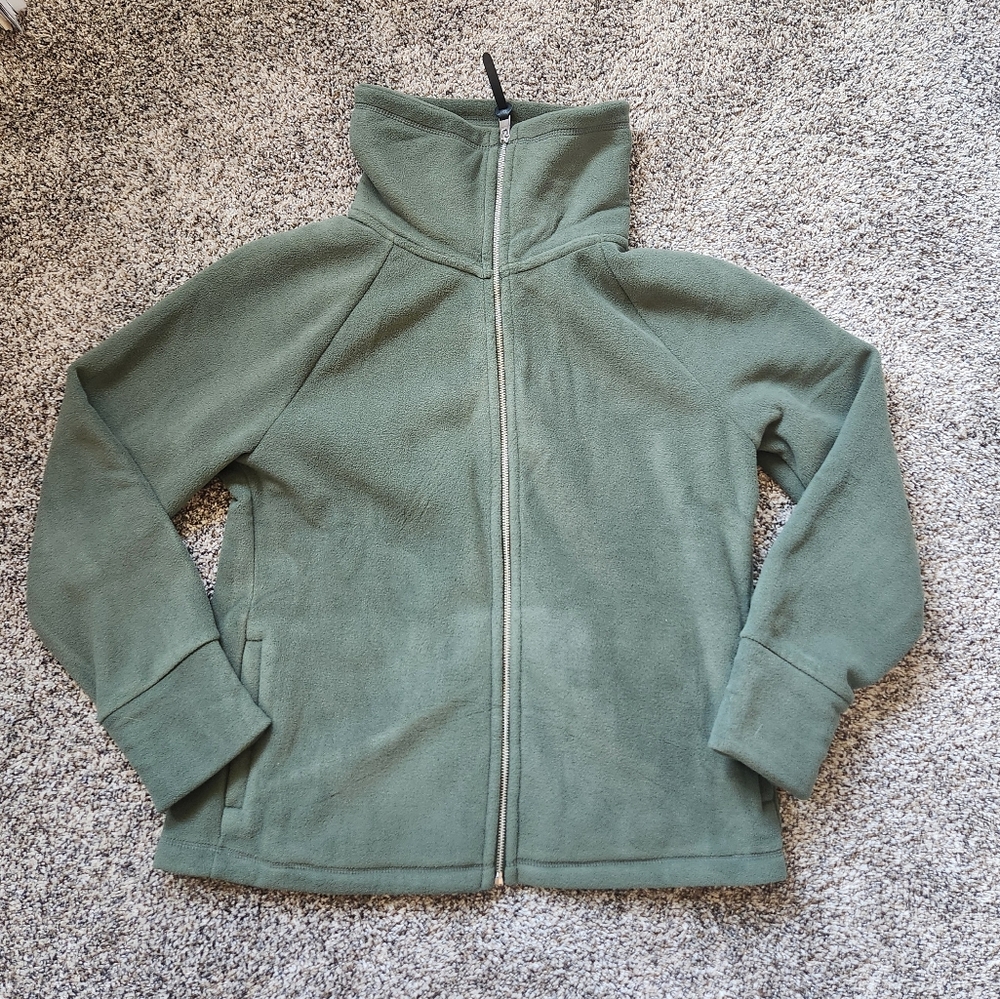 NWOT Calvin Klein Jeans Cowl Mock Neck Zip up Fleece Jacket Sweatshirt